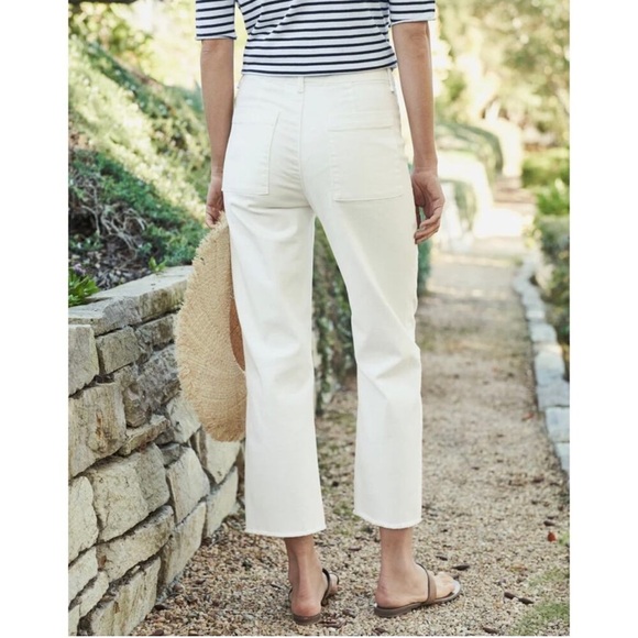 Frank & Eileen Kinsale Performance Straight Leg Pants Corduroy Vintage White 8 - Picture 2 of 5